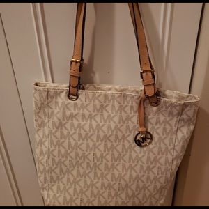 Michael Kors Ivory & Tan bag